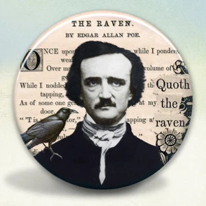 Edgar A. Poe Raven Pocket Mirror tartx - Picture 1 of 4