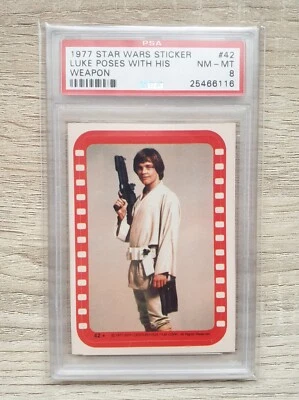 Star Wars Luke Skywalker PSA 8 Vintage Retro Sticker aus 1977 | Erste Sticker - Bild 1 von 3