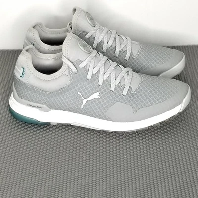 Zapatos de golf Puma sin clavos para mujer talla 8 ProAdapt AlphaCat 376157-03 plateados usados en excelente estado Foto 1 de 4