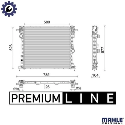 RADIATOR ENGINE COOLING CR 2599 000P FOR ALFA ROMEO 552 73 835/EC2 2.0L 4cyl - Image 1 of 4