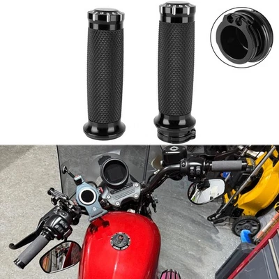 Empuñaduras de manillar de motocicleta de 1" para Harley Sportster Road King Street Glide Foto 1 de 4
