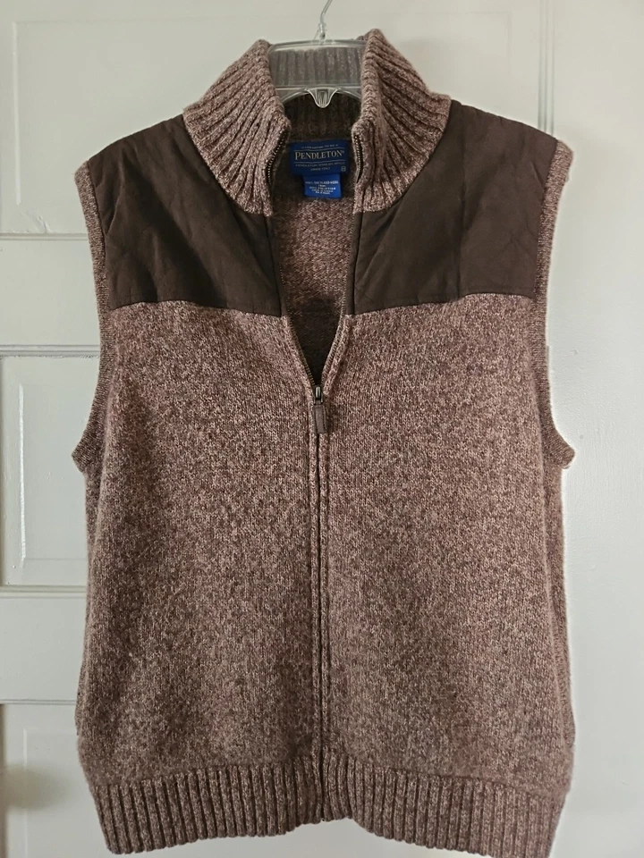 Pendleton woolen Mills Shetland Wool Vest Size M BROWN MENS - Image 1 of 4