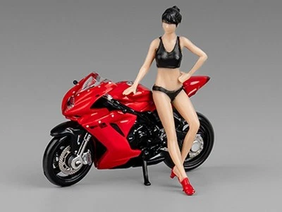 COLOURFUL MINIATURE MV AUGUSTA F3 Rosso with Figure - red - CM 1:64