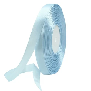 HARSKIYER 100 Yards 5/8 Inch Light Blue Satin Ribbon, Solid Fabric Ribbon Roll - Picture 1 of 5