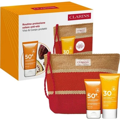Clarins Routine Protezione Solare Viso Anti-Età Spf50+ Cofanetto - Immagine 1 di 2