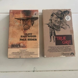 True Grit and Pale Rider- BETA - NOT VHS - Picture 1 of 3