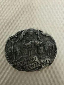 Wyoming Centennial 1990 pewter Siskiyou belt buckle, # 3512 - Picture 1 of 6