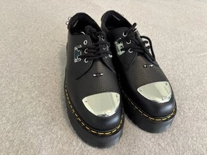 Dr Doc Martens Black Boots Shoes 1461 Quad HDW Mens Size 13 - Picture 1 of 8