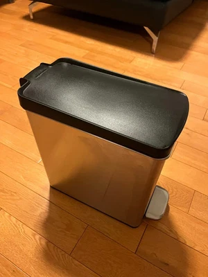 Simplehuman 10L 2.6 gal Slim Profile Step Trash Can Stainless Steel Plastic Lid - Image 1 of 4