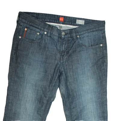 Vaqueros Hugo Boss Bootcut para mujer W31 L34 Ginny naranja azul denim - Imagen 1 de 4