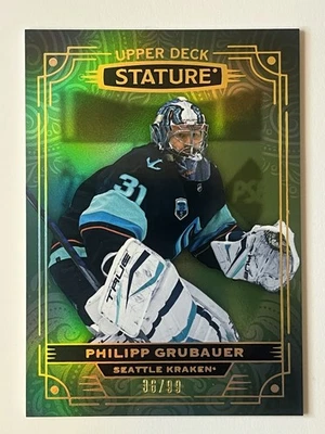 2022-23 Upper Deck Stature Philipp Grubauer #85 Green /99 - Image 1 of 3