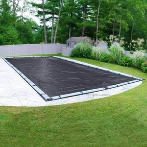 Economy 25 ft. x 45 ft. Rectangular Blue Solid In-Ground Winter Pool Cover - Picture 1 of 4