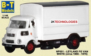 B-T Models NP001 Leyland FG Box Van White 1/148th Scale = N Gauge New Boxed - Picture 1 of 3