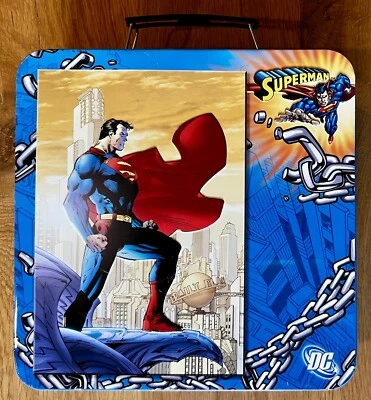 Lonchera retro de metal Superman DC Comics con rompecabezas de 1000 piezas nueva sellada Foto 1 de 4