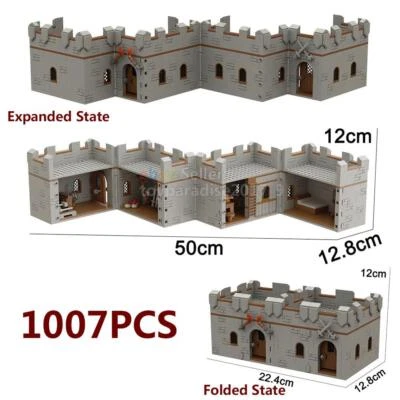 Building Block Bricks Wall MOC Medieval Knight Castle Armoury Baseplate 98283 - Image 1 of 4