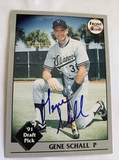 1991 Front Row Autographed Draft Pick Rookie RC  Card Gene Schall NmMt Free Ship