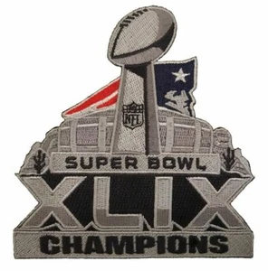 Super Bowl 49 XLIX Aufnäher, Patriots aufbügeln oder genäht 4 Zoll - Bild 1 von 1
