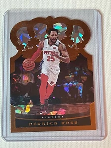 2020-21 CROWN ROYAL BASKETBALL ASIA GOLD #12 DERRICK ROSE DETROIT PISTONS    - Picture 1 of 2