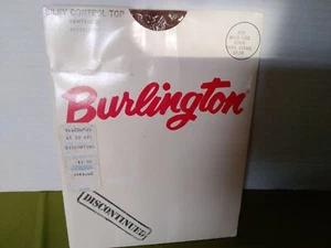 Pantyhose Vintage Burlington Size Long Silky Control Top Sandalfoot - Picture 1 of 9