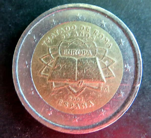 2 Euro Münze Spanien 2007 - 50 Jahre Römische Verträge -Fehlprägung-Madrid - Bild 1 von 2