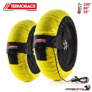 Paar Motorrad Reifenwärmer Termorace Evo 2XL gelb 120-180/200 - Bild 1 von 5