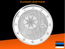 2 Euro Estland 2024 Nationalblume Kornblume in stgl.