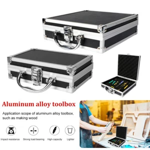 Caja de Transporte Portátil Almacenamiento de Aleación de Aluminio con Forro de Esponja Caja de Seguridad Herramientas - Imagen 1 de 20