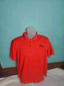 Puma Golf Polo Cotton Shirt Men's Size XL Red Sewn Black Logo - Picture 1 of 9
