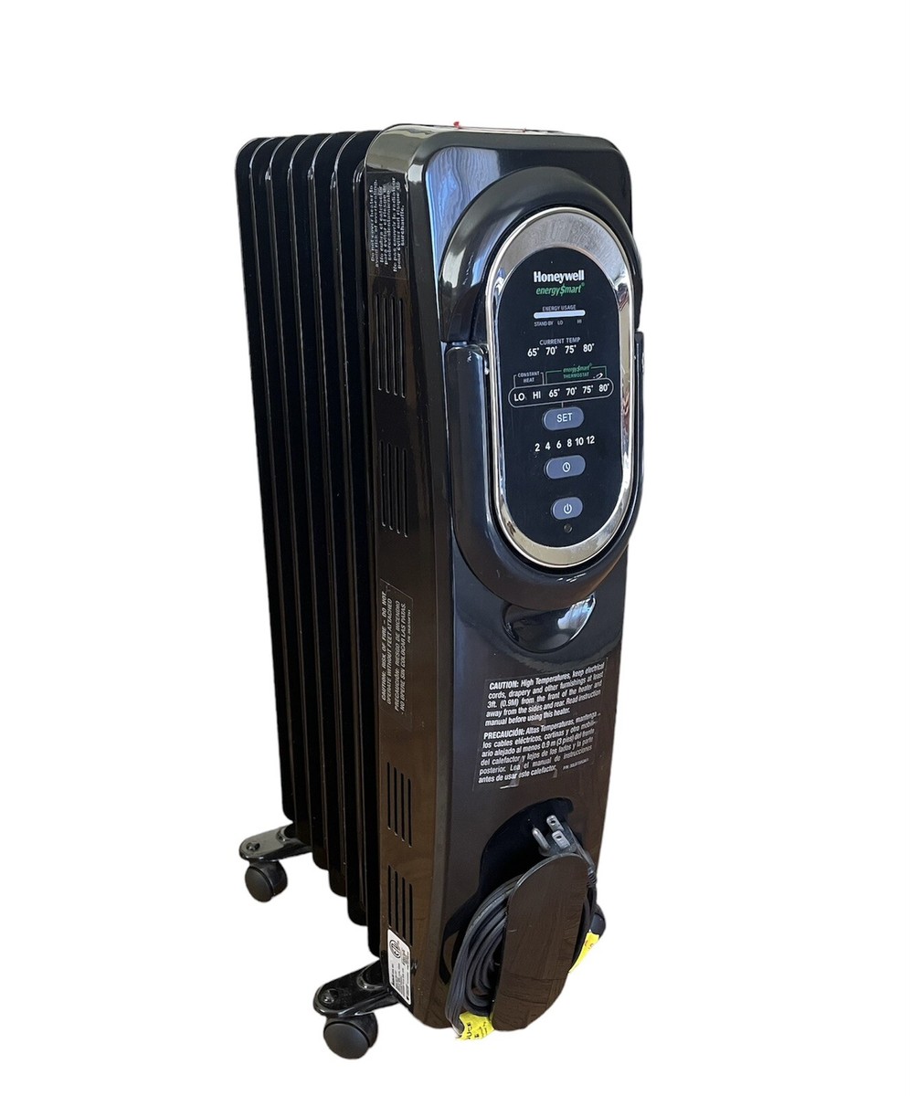 Electric Radiator Care Radiating Heater Honeywell HZ-789 EnergySmart  Electric Oil Filled Radiator Whole Room Heater, Black, X X (HZ789)
