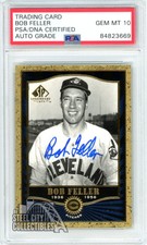 Bob Feller 2001 Upper Deck SP Legendary Cuts Autograph Card #45 PSA/DNA 10