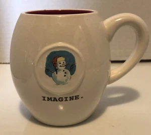 Rae Dunn Imagine Snowman Mug Red Interior Artisan Collection By Magenta Holiday - Picture 1 of 7