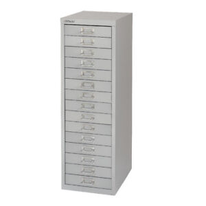 Bisley 15 Drawer Grey Non-Locking Multi-Drawer Cabinet BY31067