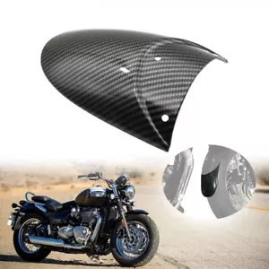 Carbon Fiber Front Fender Protector Extension Guard For Triumph Bonneville 2018- - Foto 1 di 5
