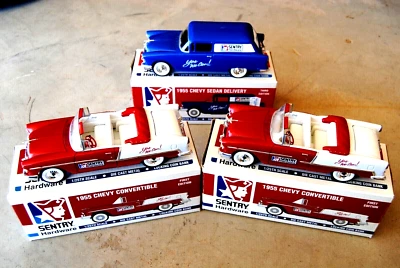 3 liberty classics sentry hardware die cast 1955 chevys new in box free shipping - Image 1 of 4