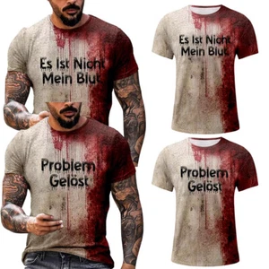 Problem Gelöst Blutiges Frauen Männer Horror T Shirt Lustige Halloween Geschenke - Bild 1 von 14