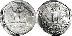 ER428 ND (1965-1998) Washington Quarter. Eagle Reverse Brockage. PCGS MS65 - Picture 1 of 10