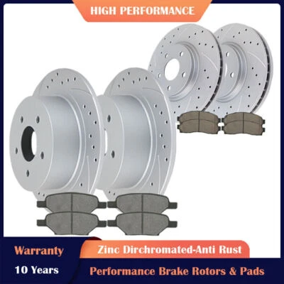 Kit de rotores delanteros traseros y pastillas de freno cerámicas Fit Cobalt G5 G6 Saturn Aura Malibu Foto 1 de 4