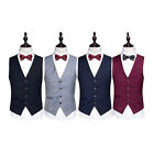 Men Suit Vest Business Formal Waistcoat V Neck Sleeveless Work Uniform Slim