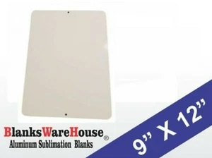 60 Pieces PARKING SIGN ALUMINUM SUBLIMATION BLANKS 9" x 12" / with HOLES - Picture 1 of 1