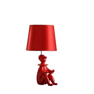 21" Red Bedside Table Lamp With Red Empire Shade - Picture 1 of 6