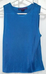 Ralph Lauren Purple Label Blue Tank Top Shirt Blouse Size Medium M - Picture 1 of 9