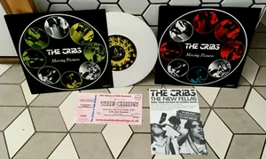 The Cribs Moving Pictures 1&2 Man's Needs NEW 7" WHITE VINYL Single+TICKET FLYER - Picture 1 of 3