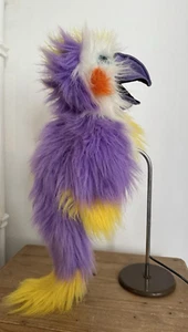 The Puppet Company Parrot Bird Squawking Hand Puppet Macaw 27" Purple & Yellow - Picture 1 of 8