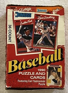 1990 Donruss Baseball Box Full 35 Unopened Packs 1 Opened. - Picture 1 of 5