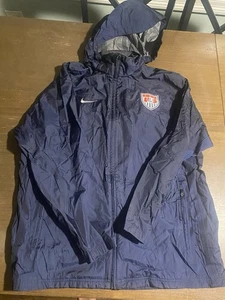 Nike Fútbol XL Chaqueta Abrigo MLS EE. UU. USMNT Hombres Adultos Capucha Lluvia Cortavientos XL Azul - Imagen 1 de 5