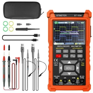 BTMETER Handheld Oscilloscope 50MHz Digital Multimeter 2MHz Signal Generator US - Picture 1 of 13