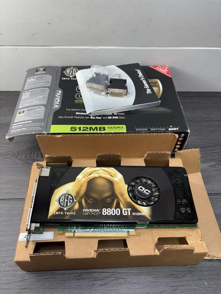 BFG Tech Nividia Geforce 8800GT 512 MB . Pulled from Working system - Image 1 of 4