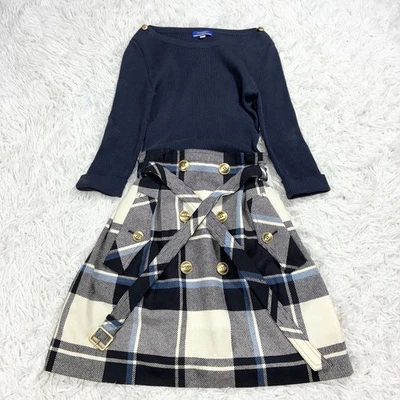 Burberry Blue Label knit docking dress with Nova check belt and gold buttons - Image 1 of 4