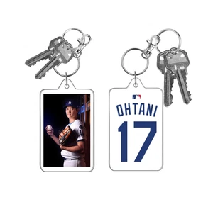 Shohei Ohtani Los Angeles Dodgers MLB Baseball 2 Sided Large Photo Keychain New - Picture 1 of 6