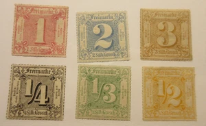THURN and TAXIS, Scott: 27, 28, 29, 30, 31, 32, MINT HINGE, Lot25, Cat $10.50 - Picture 1 of 1
